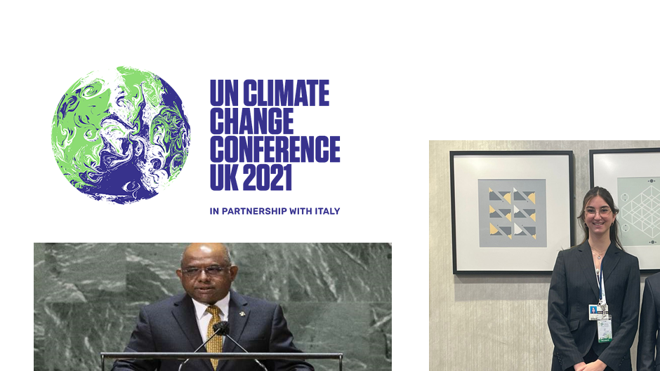 UNA Youth Ambassador, Gail Sant, meeting with  H.E. Abdulla Shahid, President of the UN General Assembly (Delegate to COY16 and COP26, Glasgow, November 2021)